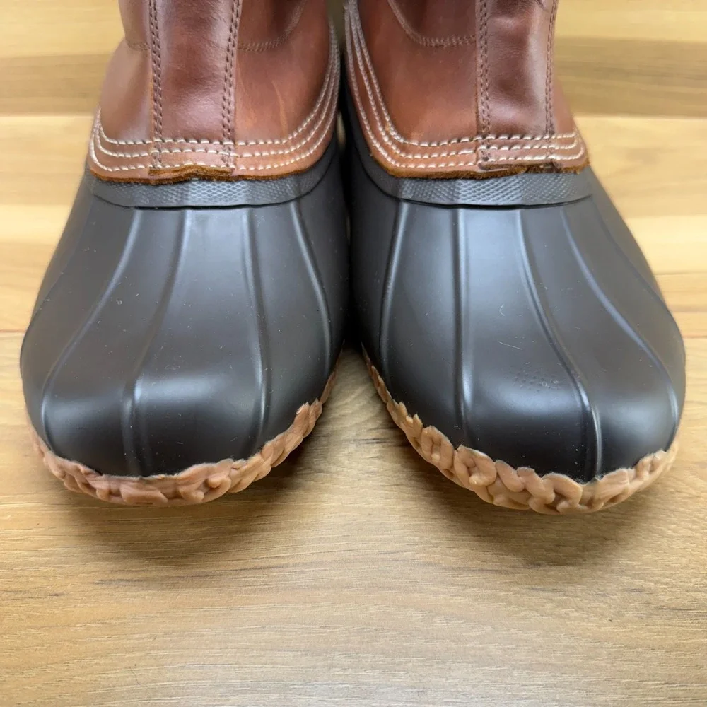 BASS Goldeneye Waterproof Boots Mens‎ 11 Brown Leather Sherpa Lined Duck